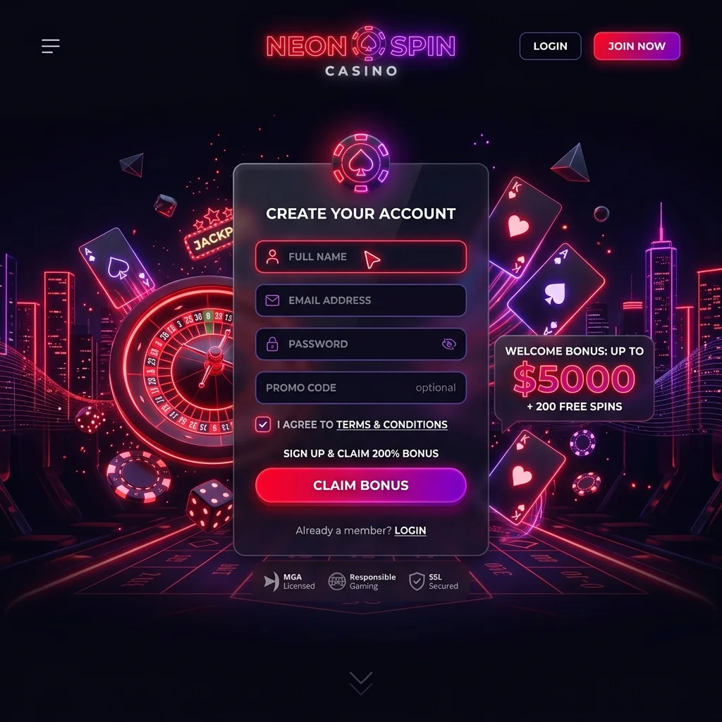 Painel com orçamento, limite de tempo e saldo de cassino online
